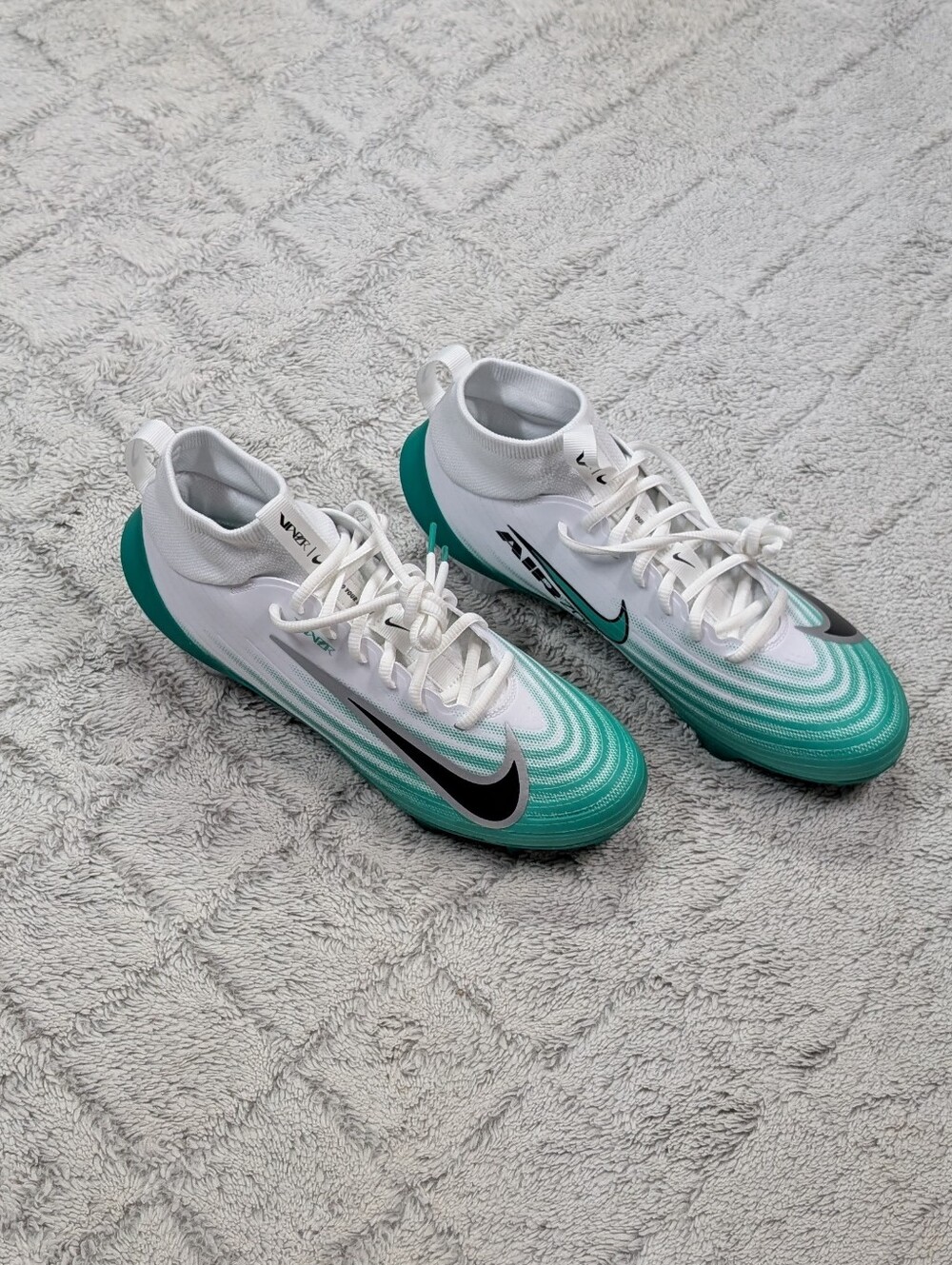 Nike Air Zoom Vapor Pro 1 White Stadium Green Football Cleats Men 8.5 HM8860-100